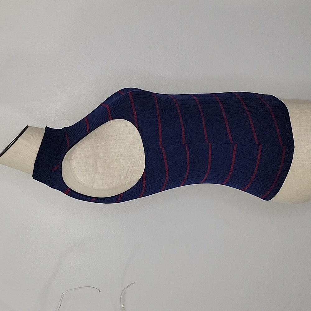 Arizona Jean Company Striped Mock Turtleneck Sleeveless Sweater SZ    3/$15 - Picture 2 of 9